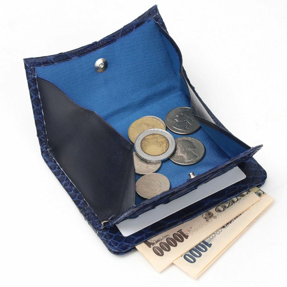 財布_イスキア_薄札入れ_藍_パイソン_内側