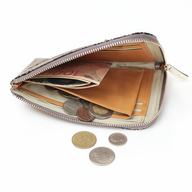 モロッコ＿L字ファスナー中＿コンパクト財布＿ミニ財布＿本革＿ラム革＿ミコノス＿内側