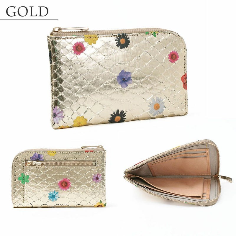 ラミナフィオーレ＿ミコノス＿L字ファスナー中＿ゴールド