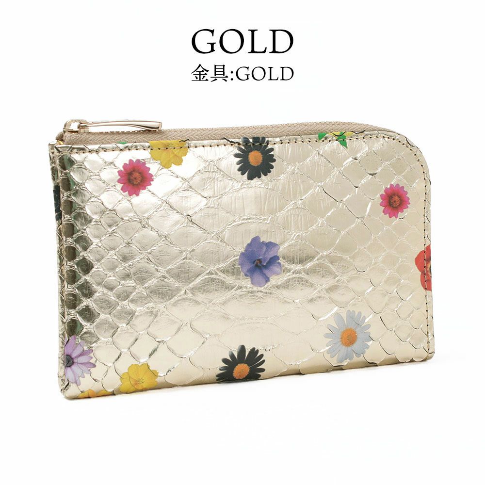 ラミナフィオーレ＿ミコノス＿L字ファスナー中＿ゴールド