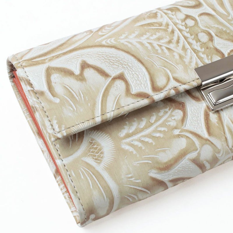 サングリア＿サントリーニ＿束入れ三段錠＿型押し＿革