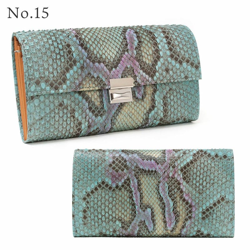 単品＿マルタ＿三段錠＿ギャルソン＿パイソンレザー＿NO.15