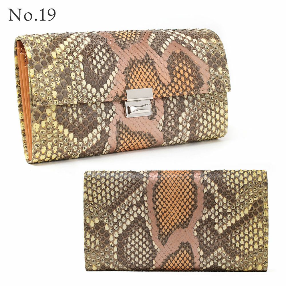 単品＿マルタ＿三段錠＿ギャルソン＿パイソンレザー＿NO.19