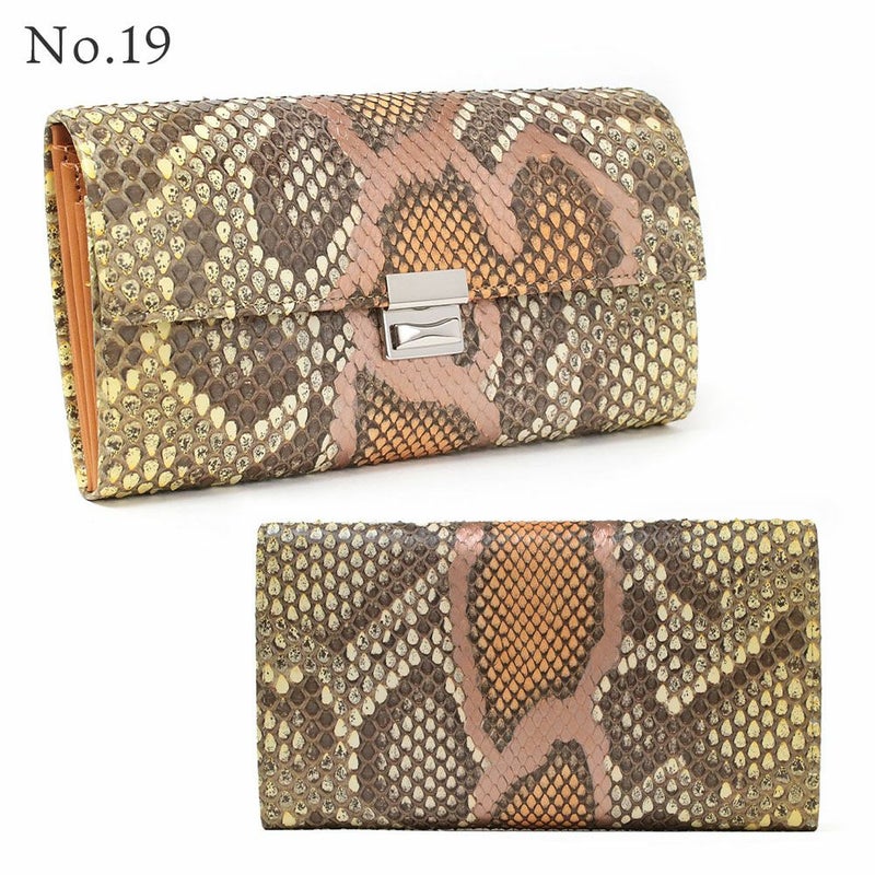 単品＿マルタ＿三段錠＿ギャルソン＿パイソンレザー＿NO.19