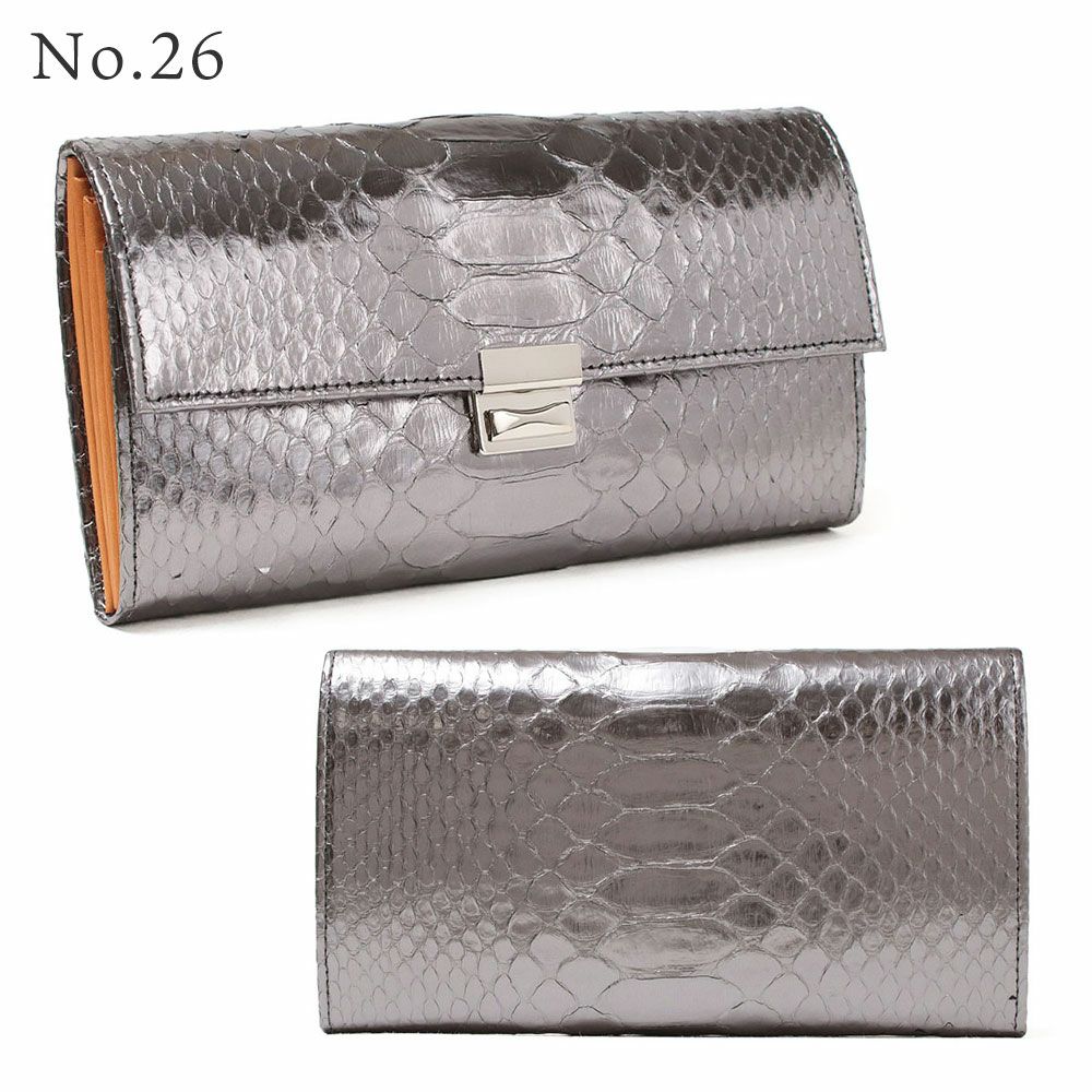 単品＿マルタ＿三段錠＿ギャルソン＿パイソンレザー＿NO.26