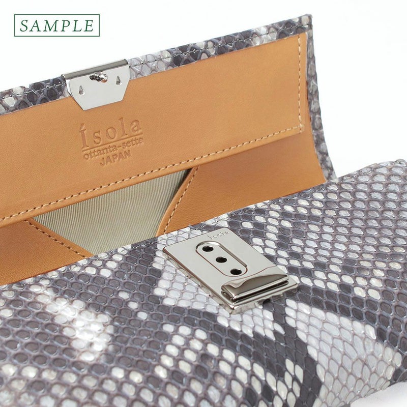 単品＿マルタ＿三段錠＿ギャルソン＿パイソンレザー＿錠部分