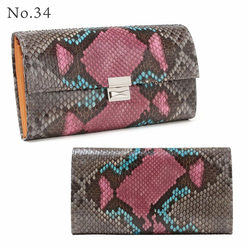 単品＿マルタ＿三段錠＿ギャルソン＿パイソンレザー＿NO.34