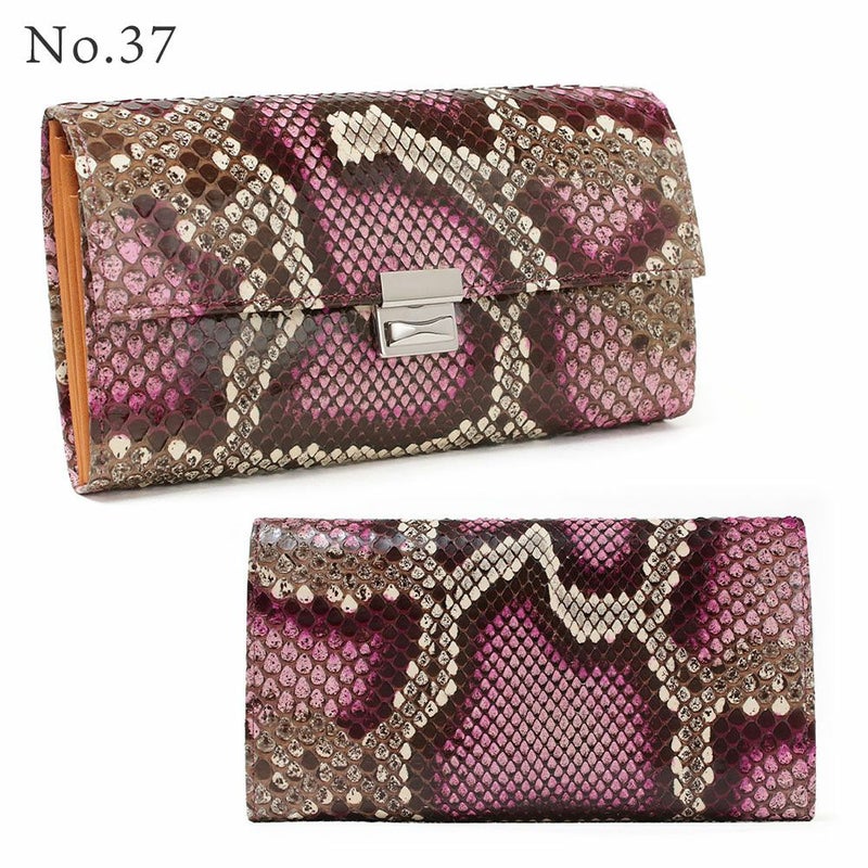 単品＿マルタ＿三段錠＿ギャルソン＿パイソンレザー＿NO.37