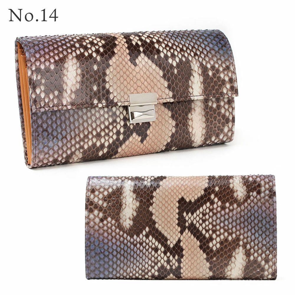 単品＿マルタ＿三段錠＿ギャルソン＿パイソンレザー＿NO.14