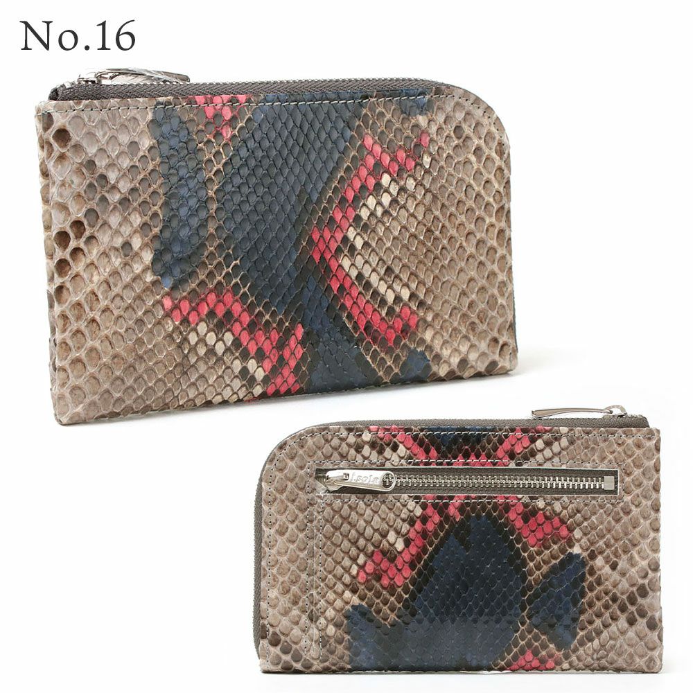単品＿ミコノス＿L字ファスナー中＿コンパクト財布＿パイソン＿蛇＿バリエーション