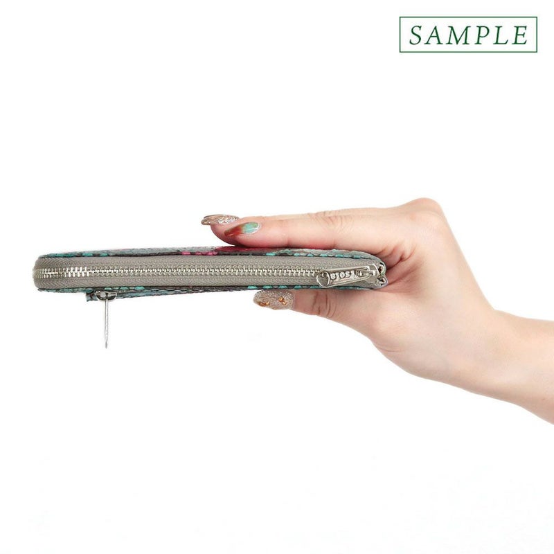 限定＿ミコノス＿L字ファスナー中＿コンパクト財布＿ヘアカーフ＿ハラコ＿サイド