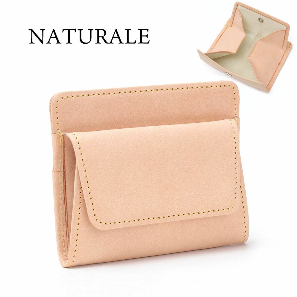 ホワイトワックス＿イスキア＿コンパクト財布＿ミニ財布＿アイソラ＿ナチュラル