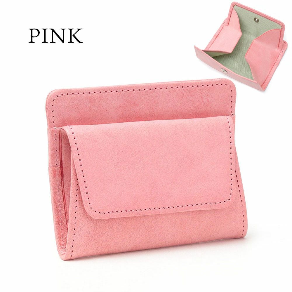 ホワイトワックス＿イスキア＿コンパクト財布＿ミニ財布＿アイソラ＿ピンク